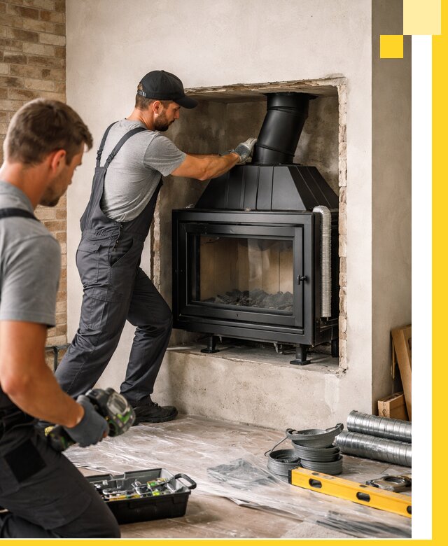 Установка каминных топок в Рузаевке: монтаж, подключение