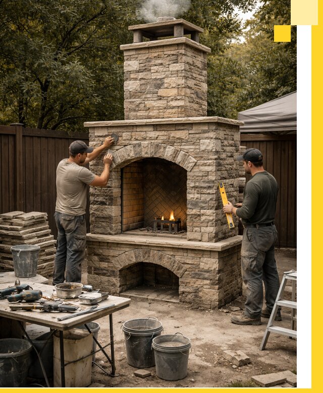 Проектирование и установка уличных каминов в Рузаевке