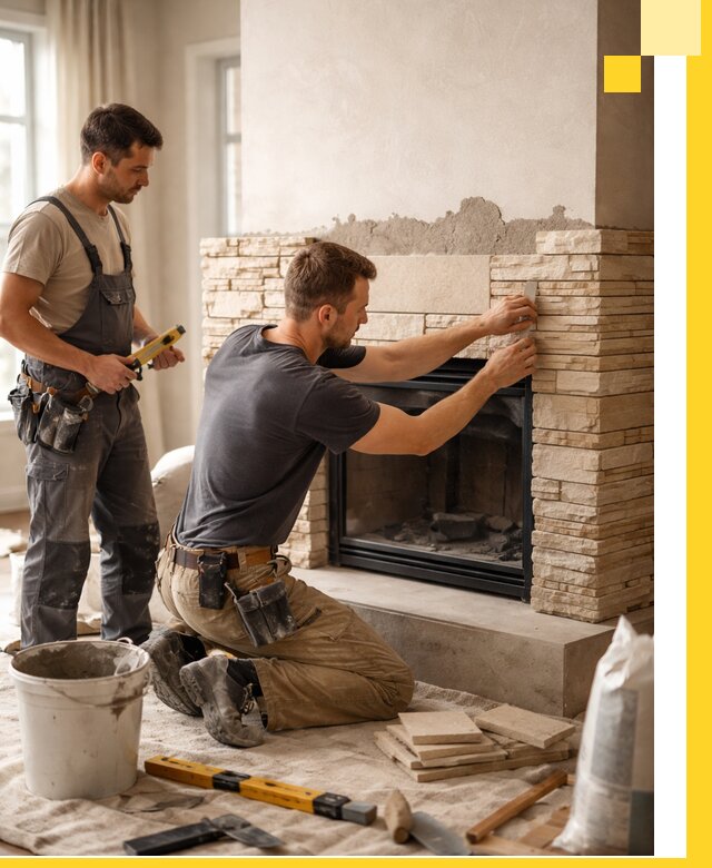 Установка и монтаж каминов для загородного дома в Рузаевке