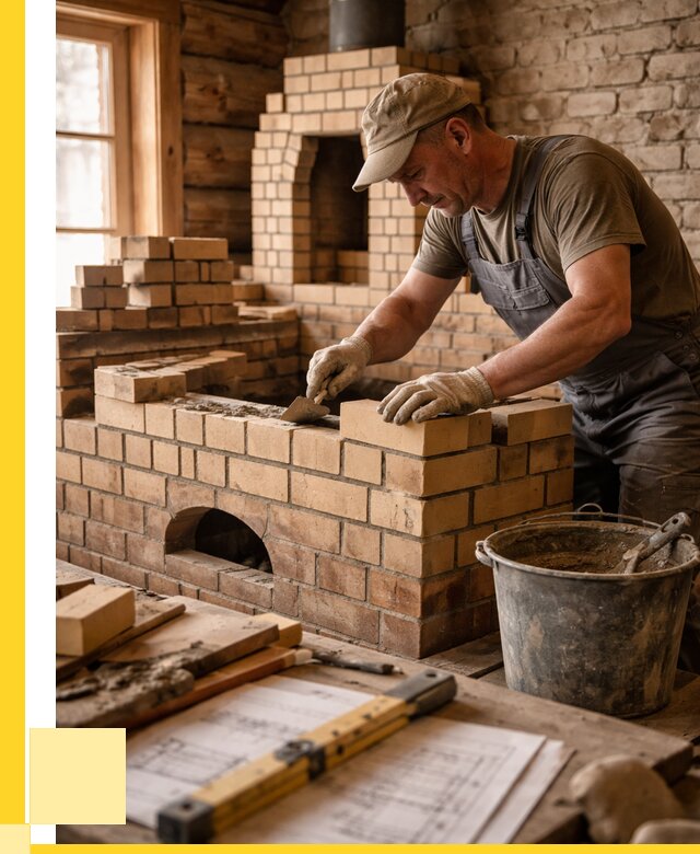 Кладка печей из кирпича в Рузаевке цены от 31104 р. - ЭриданРзв