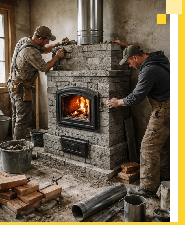 Производство, поставка и монтаж дровяных печей в Рузаевке