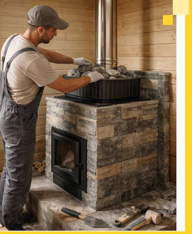 Печи для парной в Рузаевке, производство, монтаж и обслуживание