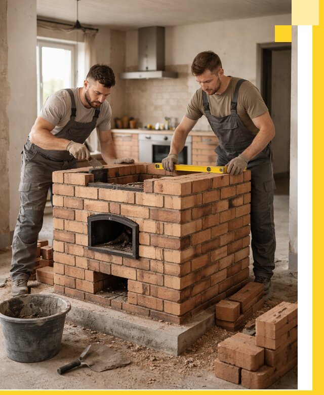 Установка и монтаж печей в частном доме в Рузаевке под ключ