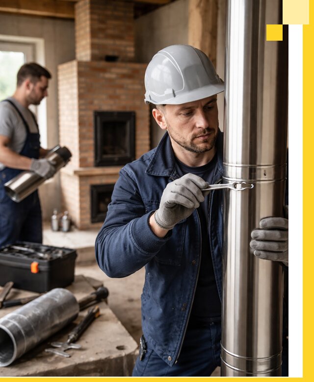 Профессиональный монтаж дымоходов для печей в Рузаевке