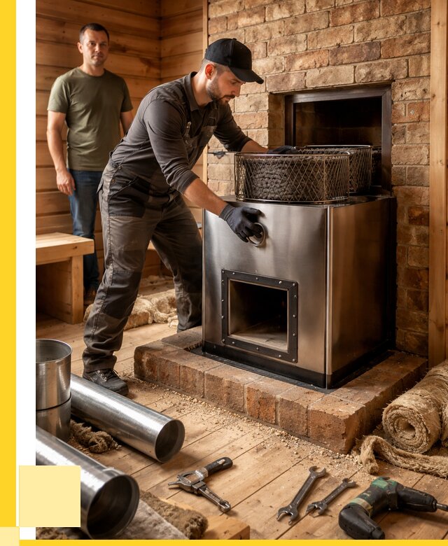 Монтаж банных печей под ключ в Рузаевке от 18662 р., ЭриданРзв