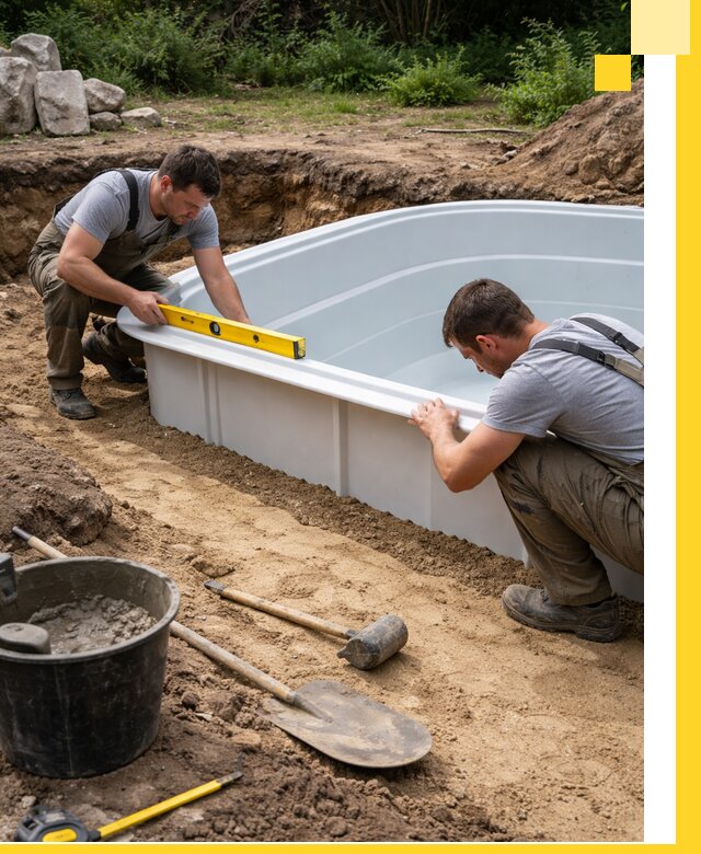 Производство и установка пластиковых бассейнов в Рузаевке под ключ
