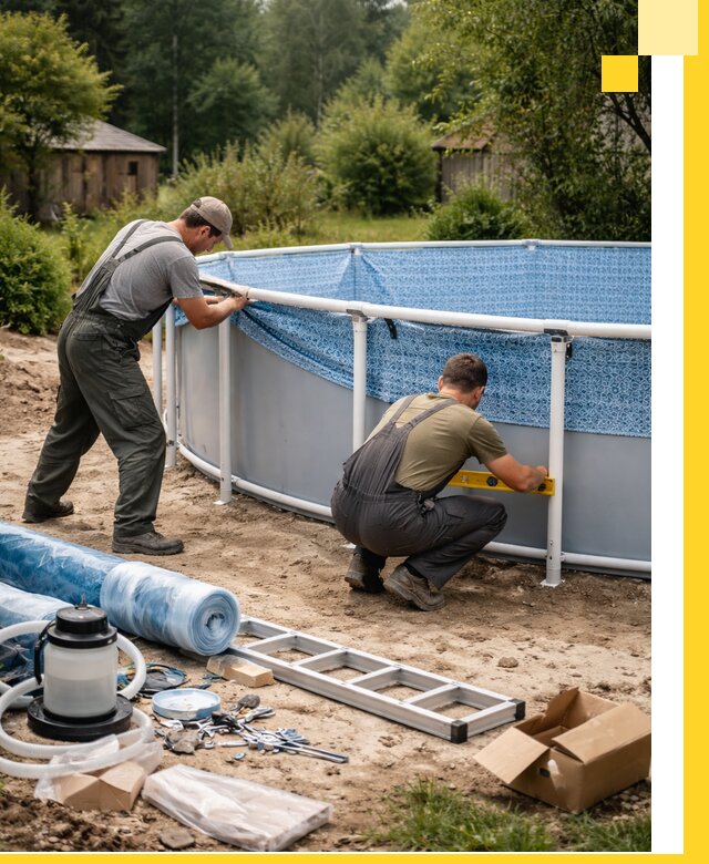 Установка и монтаж каркасных бассейнов в Рузаевке под ключ