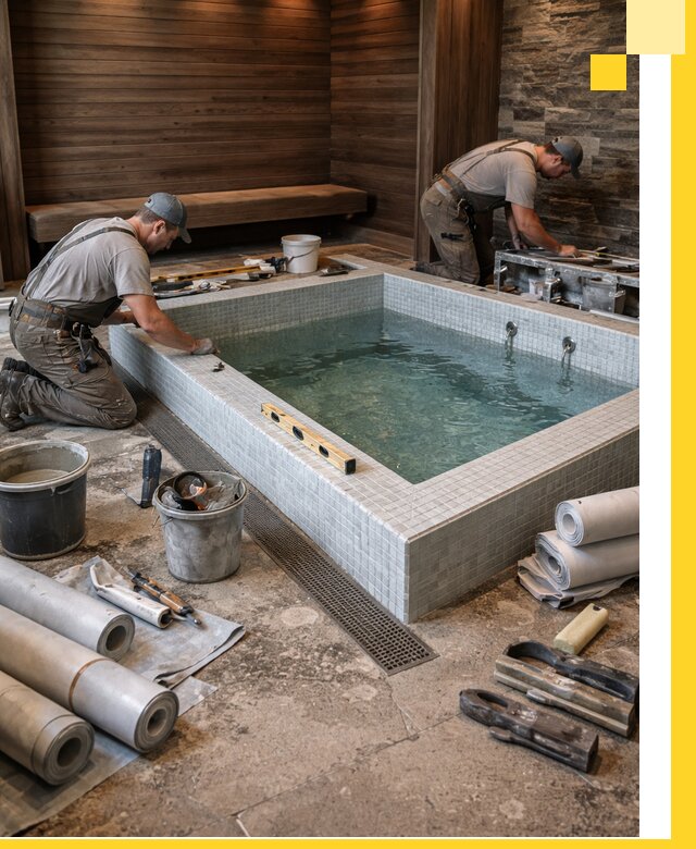 Установка и строительство бассейнов для сауны в Рузаевке