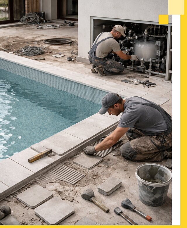 Строительство и монтаж бассейнов в коттедже в Рузаевке