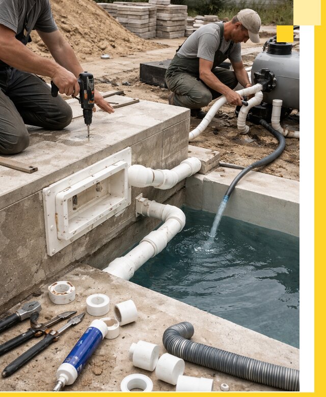 Строительство скиммерных бассейнов под ключ в Рузаевке