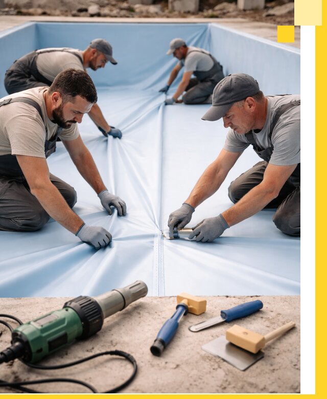 ПВХ пленка для бассейнов с монтажом и гарантией в Рузаевке