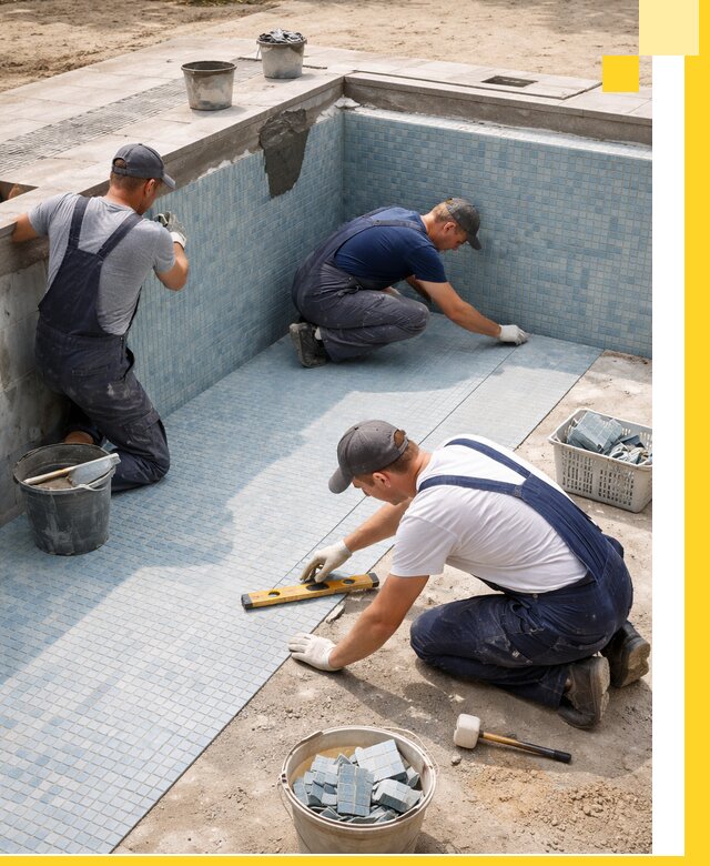 Укладка и установка плитки для бассейнов под ключ в Рузаевке