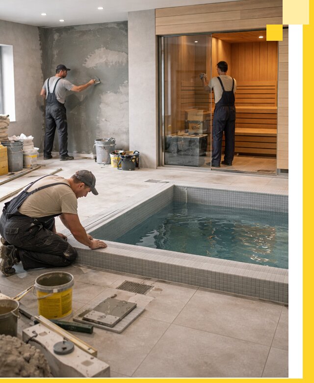 Проектирование и строительство сауны с бассейном в Рузаевке