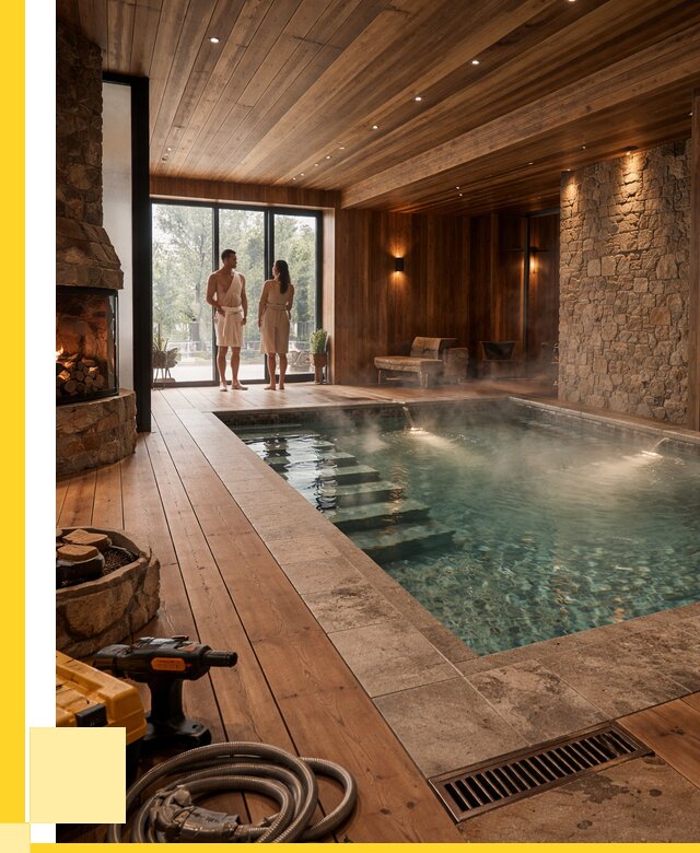 Проекты бань с бассейном под ключ в Рузаевке от 77760 р., ЭриданРзв