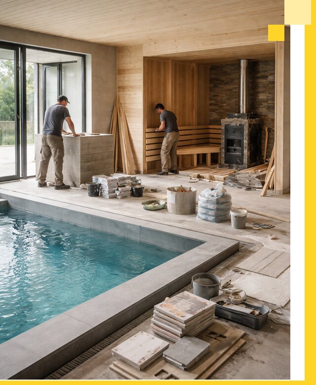 Проектирование и строительство бань с бассейном в Рузаевке