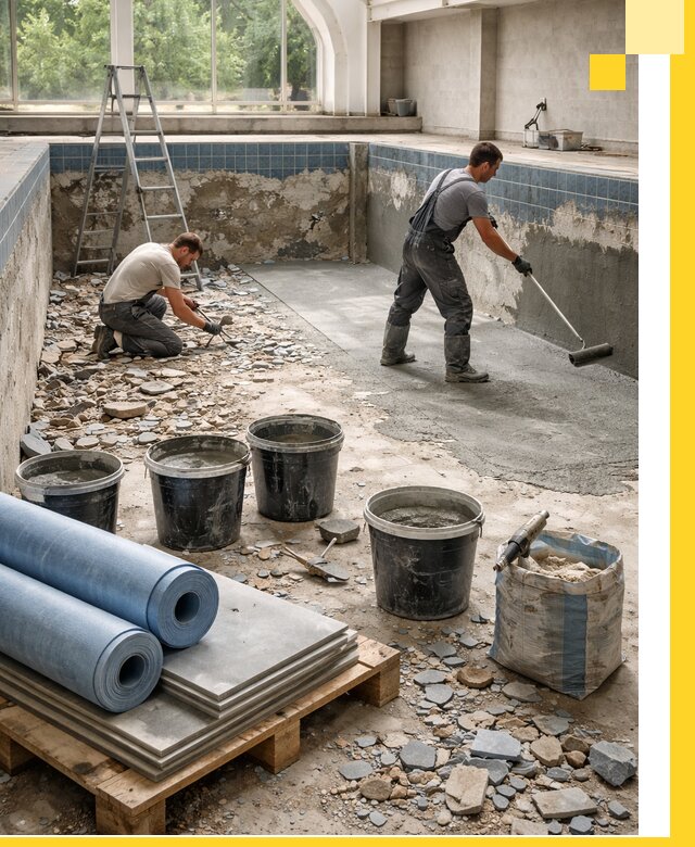 Реконструкция бассейнов в Рузаевке: ремонт, гидроизоляция