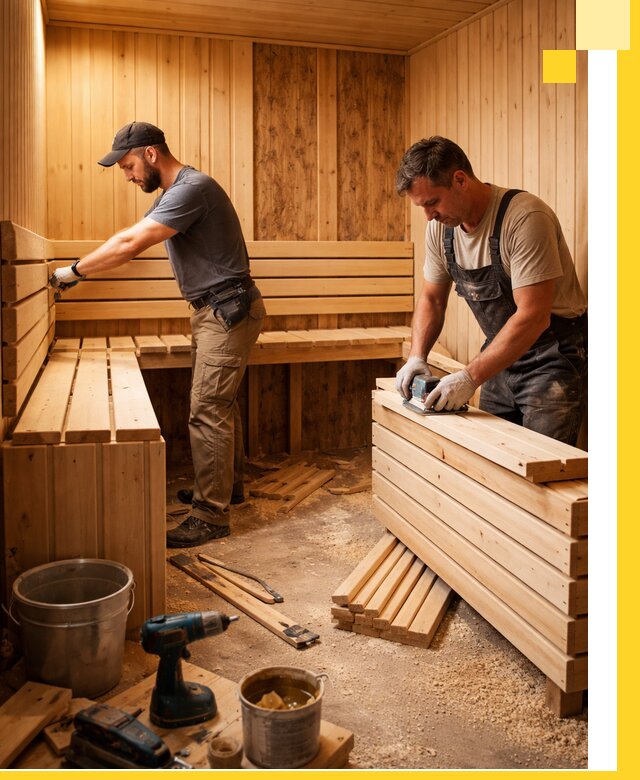 Профессиональный комплексный ремонт саун под ключ в Рузаевке