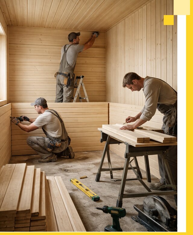 Обшивка саун в Рузаевке из натуральной древесины под ключ