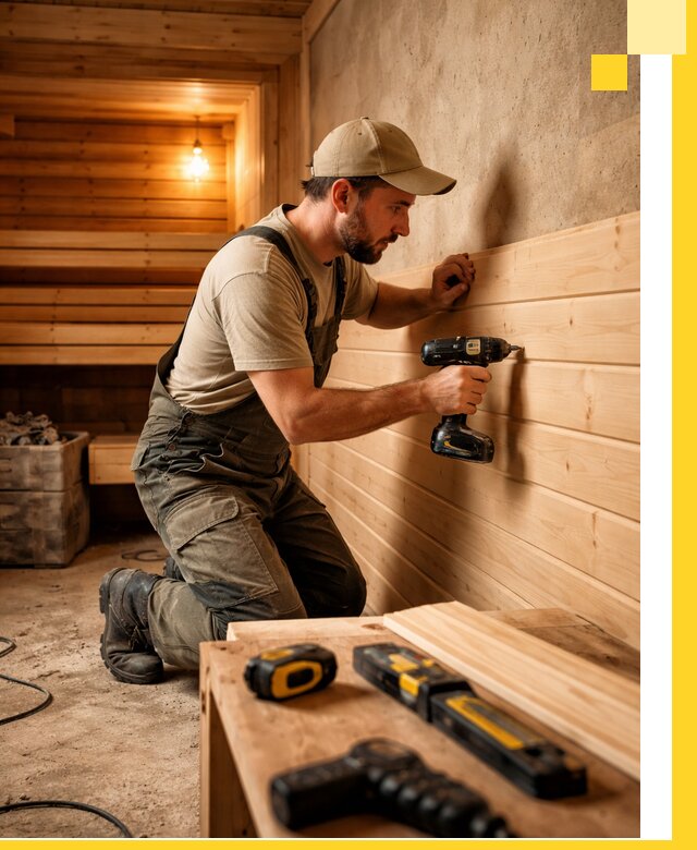 Профессиональная внутренняя отделка бани в Рузаевке под ключ