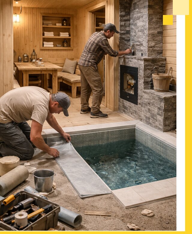 Строительство бань с комнатой отдыха под ключ в Рузаевке