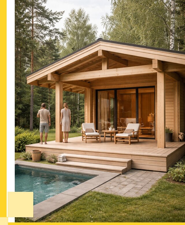 Бани с террасой под ключ в Рузаевке от 622080 р. | ЭриданРзв