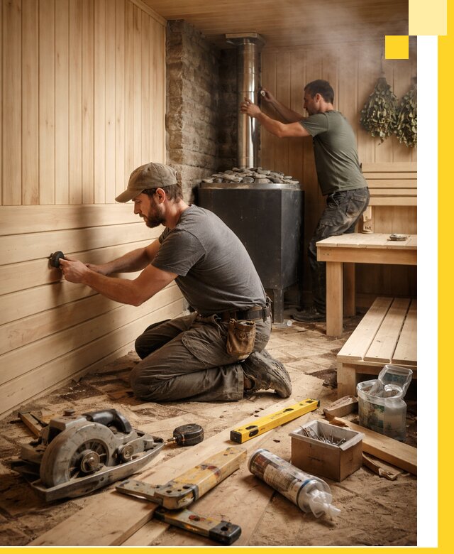 Полное строительство и оснащение парных под ключ в Рузаевке