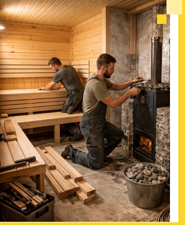 Дизайн и строительство интерьеров бань под ключ в Рузаевке