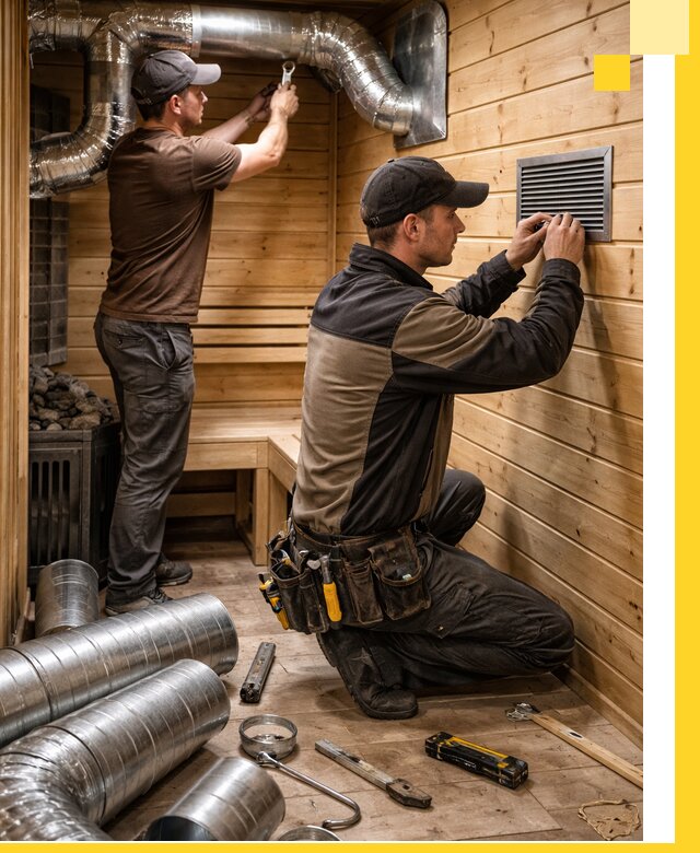 Проектирование и монтаж вентиляции бани в Рузаевке под ключ