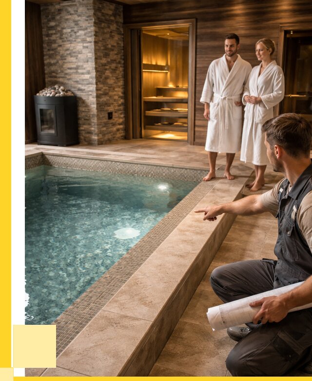 Проект бани с бассейном под ключ в Рузаевке от 67392 р. | ЭриданРзв