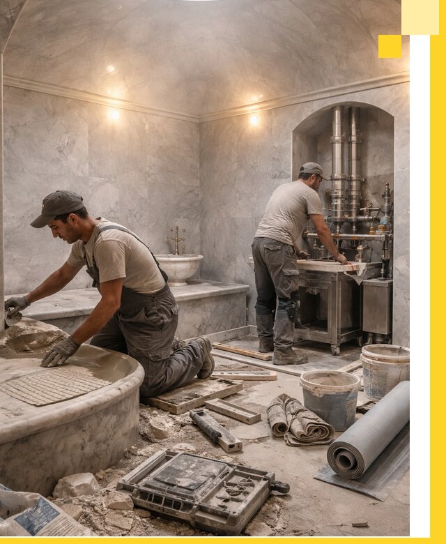 Строительство турецких бань хаммам под ключ в Рузаевке