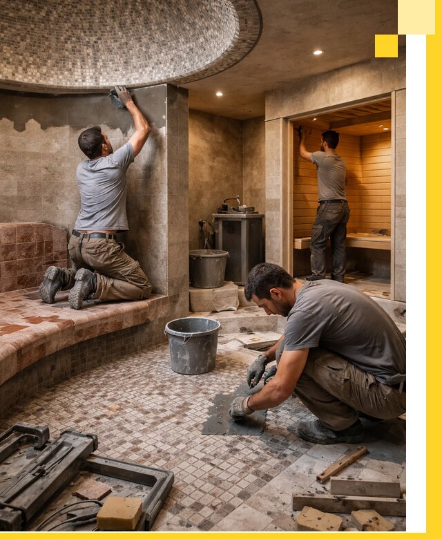 Проект и строительство хамама бани и сауны под ключ в Рузаевке