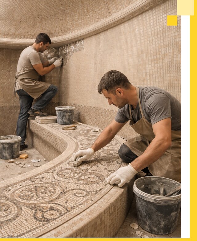 Плитка для хамама в Рузаевке, укладка, подбор и поставка