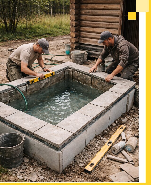 Изготовление и установка холодных купелей под ключ в Рузаевке